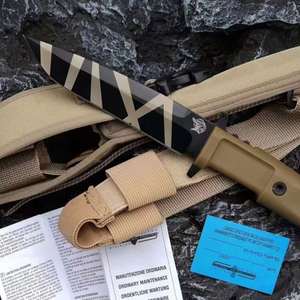 Funda de Cuchillo Táctico Personalizable de Alta Calidad para Bricolaje, Acero Inoxidable, Punta Caída, Mango de Plástico, para Instructores de Actividades al Aire Libre, OEM - Product Image 4