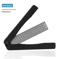 PMS Double face pliable Portable extérieur aiguiseur de couteaux diamant pierre à aiguiser en forme d'éventail affûtage