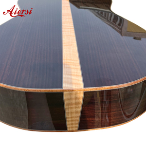Aiersi <span class=keywords><strong>Guitarra</strong></span> Clásica de Arce Macizo con Incrustaciones, Tapa de Cedro, Instrumento Musical de Alta Calidad para <span class=keywords><strong>Concierto</strong></span> - Product Image 1
