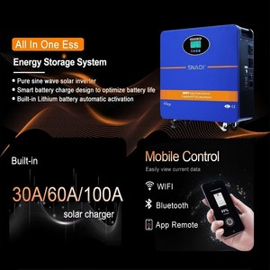 สถานีพลังงานแสงอาทิตย์ SNADI 5KW MPPT ลิเธียมไอออนสำหรับบ้าน 51.2V 314AH แบตเตอรี่สำรองพลังงานแสงอาทิตย์ 5000W ระบบออฟกริด - Product Image 3