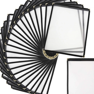 Protège-menus Yimi en PU+PVC, format A4, transparents, durables, avec bordure cousue, 2 vues, pour café et <span class=keywords><strong>restaurant</strong></span>, 1 <span class=keywords><strong>page</strong></span>, multicolores - Product Image 2