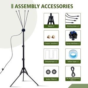 Système d'atomisation portable F102 réglable avec deux trépieds pour refroidissement extérieur et pulvérisation automatique de jardin - Product Image 3