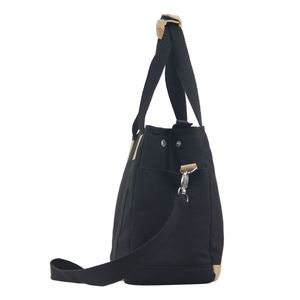 Sac de shopping en toile à fermeture éclair de grande capacité avec logo personnalisé, sac fourre-tout pour femme avec plusieurs poches - Product Image 2