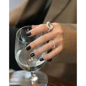 WMJF312 Batu Permata Bulan Labradorite Indah 925 Perak Murni Perhiasan Buatan Tangan Cincin <span class=keywords><strong>Bohemian</strong></span> Populer - Product Image 4