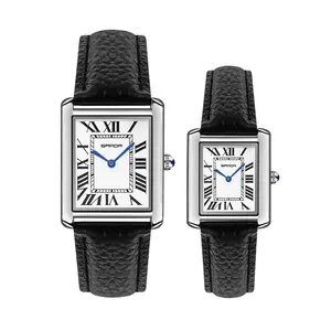 Sanda square Wrist Watches for Women and men Ladies Watches Luxury Brand Leather Band Quartz Clock zegarek damski 1108 9031
