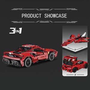 テクニカルカー<span class=keywords><strong>3</strong></span> in 1変更スポーツカートラックと飛行機モデルDIYアセンブリおもちゃ子供用ビルディングブロックセット - Product Image 3