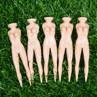 Prix usine 76mm Nude Lady Modèle En Plastique Golf Tee Durable Drôle Golf Pin-up Tees Blague Nude Sexy Lady Golf Ball Holder