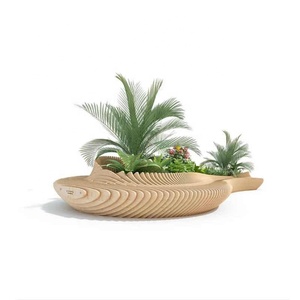 Banco Modular Paramétrico de Madera de Lujo, Asientos Curvos para Exteriores con Jardinera Integrada para Centros Comerciales, Hoteles y Jardines de Alta Gama - Product Image 5