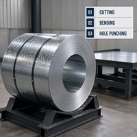 Bobine d'acier au carbone non allié conforme aux normes ASTM/JIS, épaisseur 0,8-25 mm, traitée par procédé Skin-Pass, services de soudage/pliage/découpe/poinçonnage
