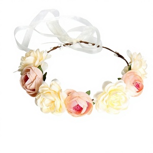 Diadema <span class=keywords><strong>de</strong></span> <span class=keywords><strong>Flores</strong></span> Bohemia <span class=keywords><strong>para</strong></span> Mujer, Corona <span class=keywords><strong>de</strong></span> <span class=keywords><strong>Flores</strong></span> <span class=keywords><strong>de</strong></span> Color Sólido, Accesorios <span class=keywords><strong>para</strong></span> Novia y Boda - Product Image 4