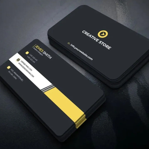 Biglietti da Visita di Alta Qualità con Design Creativo CMYK, Goffratura Dorata e Scritta 'Grazie' - Product Image 1