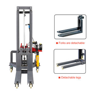 מלגזה חשמלית חדשה המורכבת על משאית, מלגזה ידנית עם הרמה עצמית, מנוף חשמלי נייד עם העמסה עצמית 300 ק\"ג לשימוש בבנייה - Product Image 6