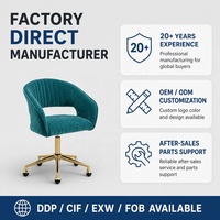 Chaise de bureau ergonomique de loisirs, pivotante et réglable, en velours, pour la maison, le bureau, l'école, l'hôtel, design moderne, meilleure qualité, prix raisonnable
