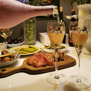 Verre de dégustation de vin en cristal de 7oz buvant des verres de champagne de <span class=keywords><strong>mariage</strong></span> personnalisés - Product Image 2