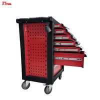 RTTOOL Ensemble de chariots d'atelier 191 pièces Armoire à outils Matériau CR-V OEM 7 tiroirs Multi-Purpose Auto Repair