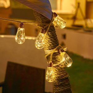 48ft Bóng Đèn Thủy Tinh Led Ngoài Trời chuỗi đèn Retro <span class=keywords><strong>Edison</strong></span> dây tóc đèn đường vườn Patio Vòng Hoa Kỳ nghỉ chiếu sáng trang trí - Product Image 4