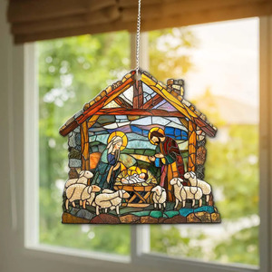 Atrapasueños de Cristal Redondo Hecho a Mano, el Favorito de los Artistas de Esty, con Estampado Animal para Decoración de Interiores del Hogar - Product Image 4