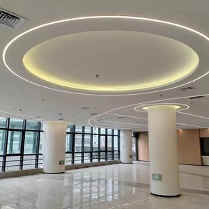Profilé LED en aluminium courbé <span class=keywords><strong>U</strong></span>/YW, flexible, pour plafond dissimulé, avec diffuseur en silicone, pour décoration murale et au sol, bande lumineuse - Product Image 5