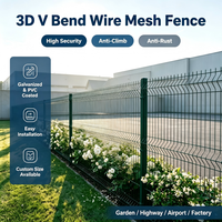 Clôture en grillage métallique 3D galvanisé de haute qualité, recouvert de PVC. Clôture de sécurité anti-rouille, anti-escalade, à profil en V, taille et couleur personnalisées