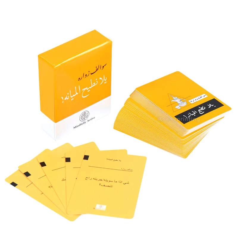 Card Game Manufacturer Printed Front and Back Both Sides Custom Printed Card Game With Box