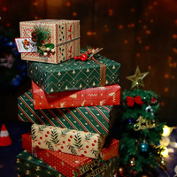 Papier d'emballage de cadeau de Noël imprimé personnalisé 17g 70*50cm papier d'emballage cadeau