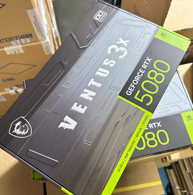 New 50 Series RTX 5080 OC Edition 16GB GDDR7 256 Bit Gaming Graphics Card Fan Cooler Workstation PCI Express 3.0 X16