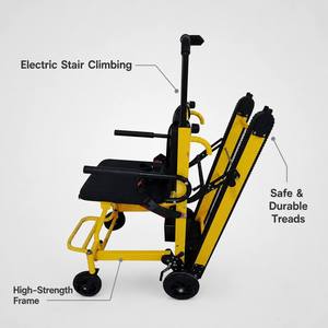 Chaise roulante d'évacuation pliable en alliage d'aluminium pour la remise en état des escaliers, civière d'<span class=keywords><strong>ambulance</strong></span> pour personnes handicapées - Product Image 3