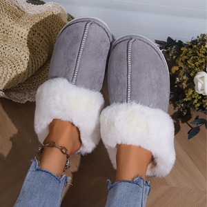 Chaussons d'hiver personnalisés en velours de coton pour femmes, doux, respirants, antidérapants pour usage domestique, en velours chaud cousu - Product Image 3