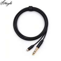 Kabel Audio USB C ke 6.35mm DAC Kabel Audio Digital untuk Alat Musik 2M dengan Casing Aluminium Alloy Pabrik