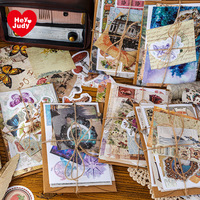 Lote de 30 hojas de papel de la serie Light Smoke para decoración, 6 modelos, Retro, muestra de datos, diario artístico, notas adhesivas