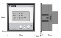 Yokins YI-211 DC kWh Multifunction Meter 4-in-1, 45-270V AC/DC, 96x96mm Pengukur Tegangan, Arus, Daya & Energi