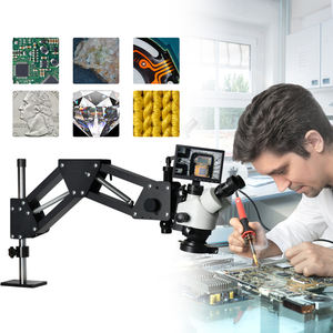 10 인치 모니터 7X-45X 줌 스테레오 삼안 현미경 디지털 모니터 스프링 브래킷이있는 보석 디지털 현미경 - Product Image 4