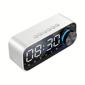 <b>Bluetooth</b> <b>Speaker</b> with <b>LED</b> Digital Alarm Clock & Night Light - Portable Wireless Stereo Sound System for Home and Travel - Product Image 4