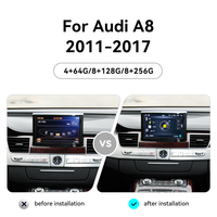 Autoradio Foforfor avec écran 8 pouces pour Audi A8 2011-2017, système Android 14, Carplay, autoradio stéréo GPS, navigation TS18 DSP 4G WiFi OEM