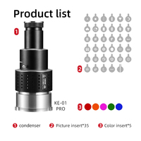 KAZHI Professional 31Gobo Optical Snoot 5 couleurs, éclairage LED COB pour photographie avec monture Bowens, accessoires de studio photo