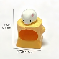 Universal Compatible Low MOQ Custom Cute Chic 3D Resin Cute Fat Hamster Tree Stump Personalized Magnetic Creative Keycaps Model