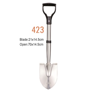 421 MINGHUI Spade de jardin <span class=keywords><strong>ronde</strong></span> robuste de qualité industrielle avec lame en acier, manche en bois et revêtement électrophoretique - Product Image 3