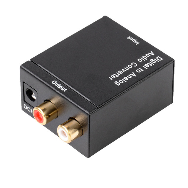 Digital to analog digital signal audio converter Fiber optic to analog audio converter