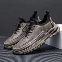 Nouvelles chaussures de sport décontractées en cuir PU tendance, chaussures de course pour hommes en stock