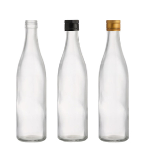 Manufacturer <strong>Cheap</strong> 500ml 16oz 50cl Round Flint Glass Liquor Bottle <strong>Rum</strong> Spirits Vodka Alcohol Lemonade Drink Glass Bottles - Product Image 2