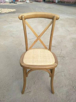 Prix de gros bois massif dos croisé événement banquet mariage extérieur ou intérieur chaise salle à manger chaise
