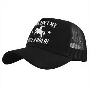 Gorra de camionero de lona de alta calidad con 5 paneles, estilo deportivo, formal, para papá, personalizada, al por mayor, de mezclilla negra, terciopelo, transpirable e impermeable - Product Image 3