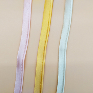 Cordón de ribete de satén blanco sedoso para decoración de bordes de prendas, cordón de ribete personalizado - Product Image 3