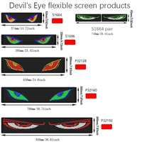 Luz LED Flexible para Ventana de Coche, Animación Personalizada DIY, Luz Programable para Publicidad en Camiones, Lámpara de Ojo de Ángel y Demonio
