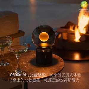 Huanchen Desk Lamp 6W LED Touch Control <b>Battery</b> Powered Ambient Lighting for Bedroom Desktop Use - Product Image 4