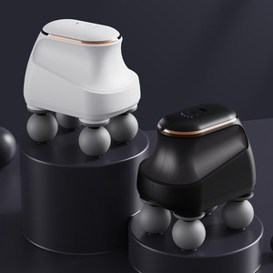 Mini masajeador de músculos de percusión portátil con vibración de Fascia de tejido profundo de mano inalámbrico, 6 velocidades, 4 cabezales, batería de larga duración - Product Image 1