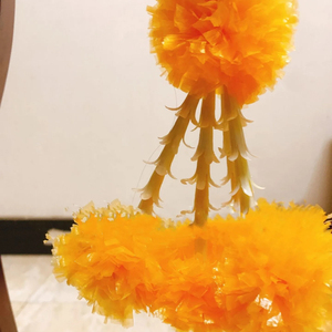 Guirlande de fleurs pour décoration de mariage indien, guirlande mexicaine pour le jour des morts, Halloween, guirlande en plastique, guirlande de fleurs de souci - Product Image 4