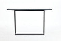 Table console moderne minimaliste en bois de pin, table d'entrée étroite et fine, design rectangulaire long