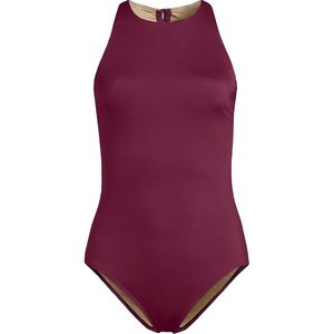 Traje de Baño de Una Pieza con Cuello Alto para Mujer, Sin Mangas, UPF50+, Spandex, Poliéster, Traje de Baño Deportivo - Product Image 3