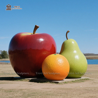 Ferme jardin extérieur grande sculpture en résine botanique statue de fruits en fibre de verre de grande taille